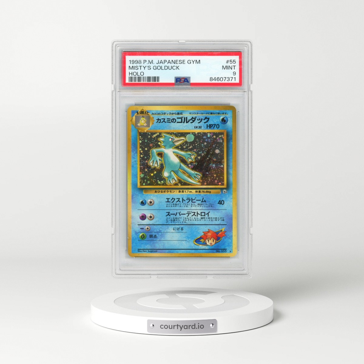 1998 Pokémon Gym #55 Misty's Golduck - Holo (PSA 9 MINT)