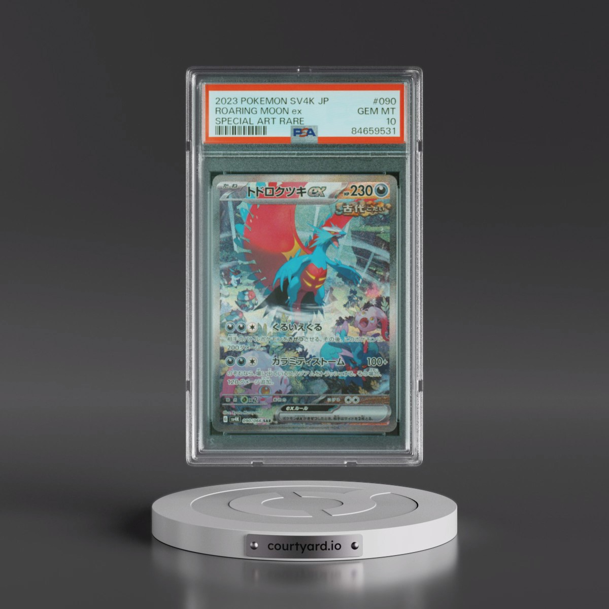 2023 Pokémon Sv4k-Ancient Roar #090 Roaring Moon EX - Holo Special Art Rare (PSA 10 GEM MINT)