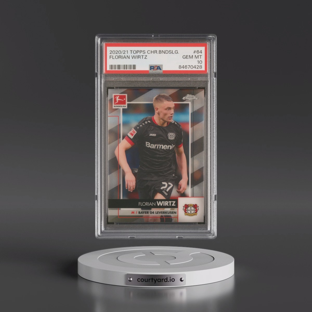 2020 Topps Chrome Bundesliga #64 Florian Wirtz (PSA 10 GEM MINT)