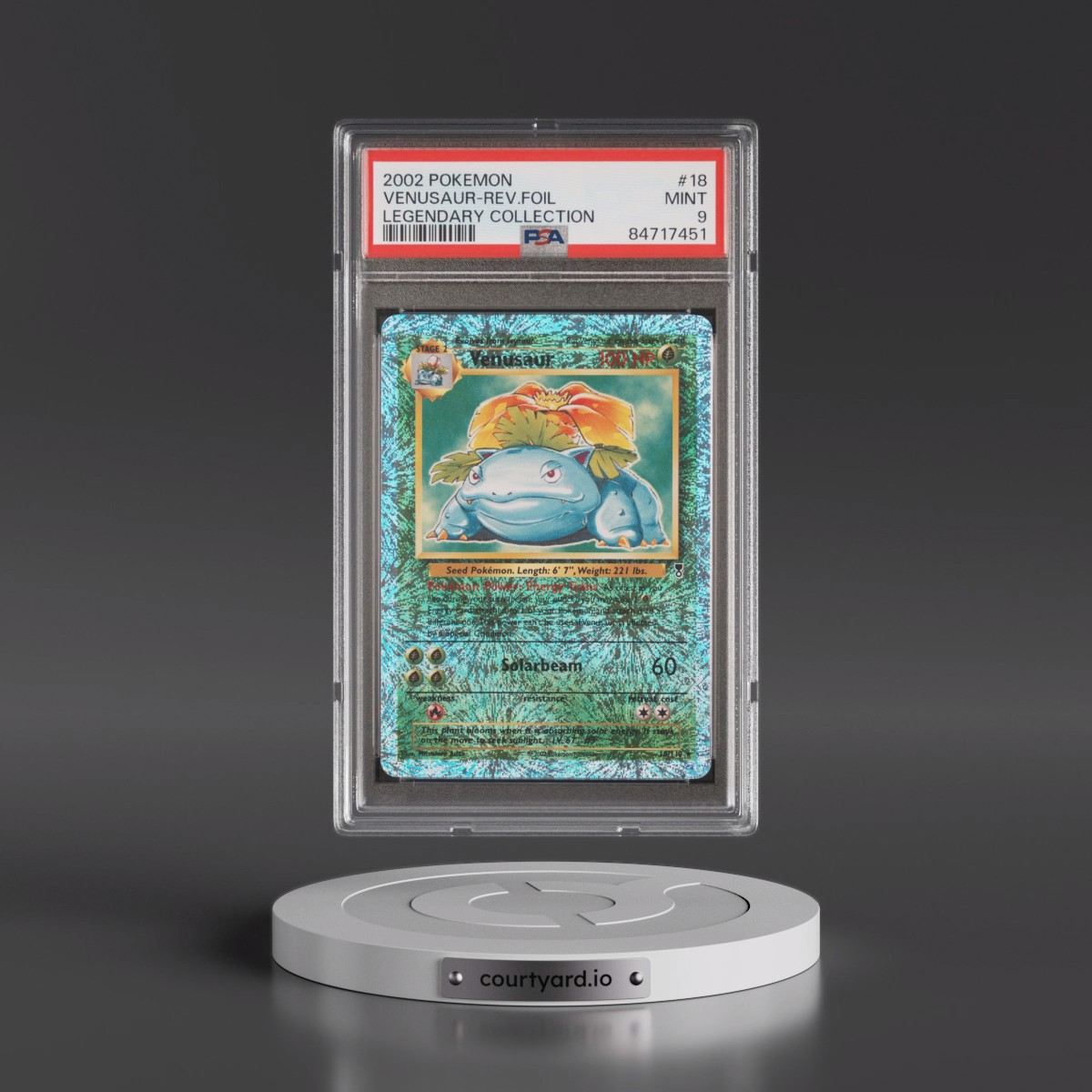 2002 Pokémon Legendary Collection #18 Venusaur - Reverse Foil (PSA 9 MINT)