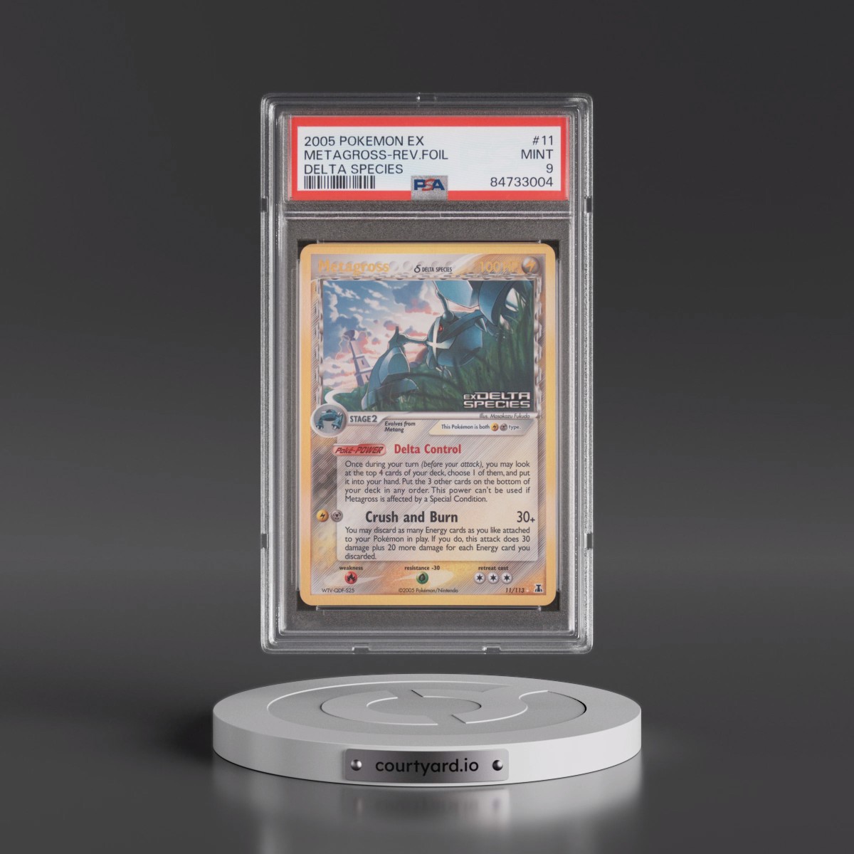2005 Pokémon EX Delta Species #11 Metagross - Reverse Foil (PSA 9 MINT)
