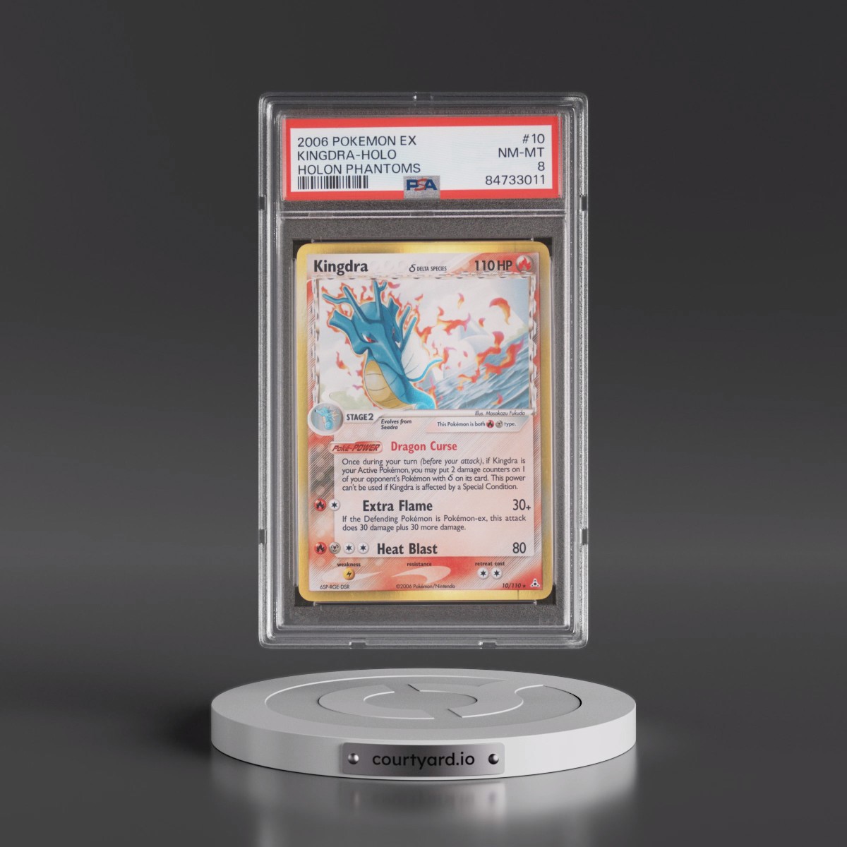 2006 Pokémon EX Holon Phantoms #10 Kingdra - Holo (PSA 8 NM-MT)
