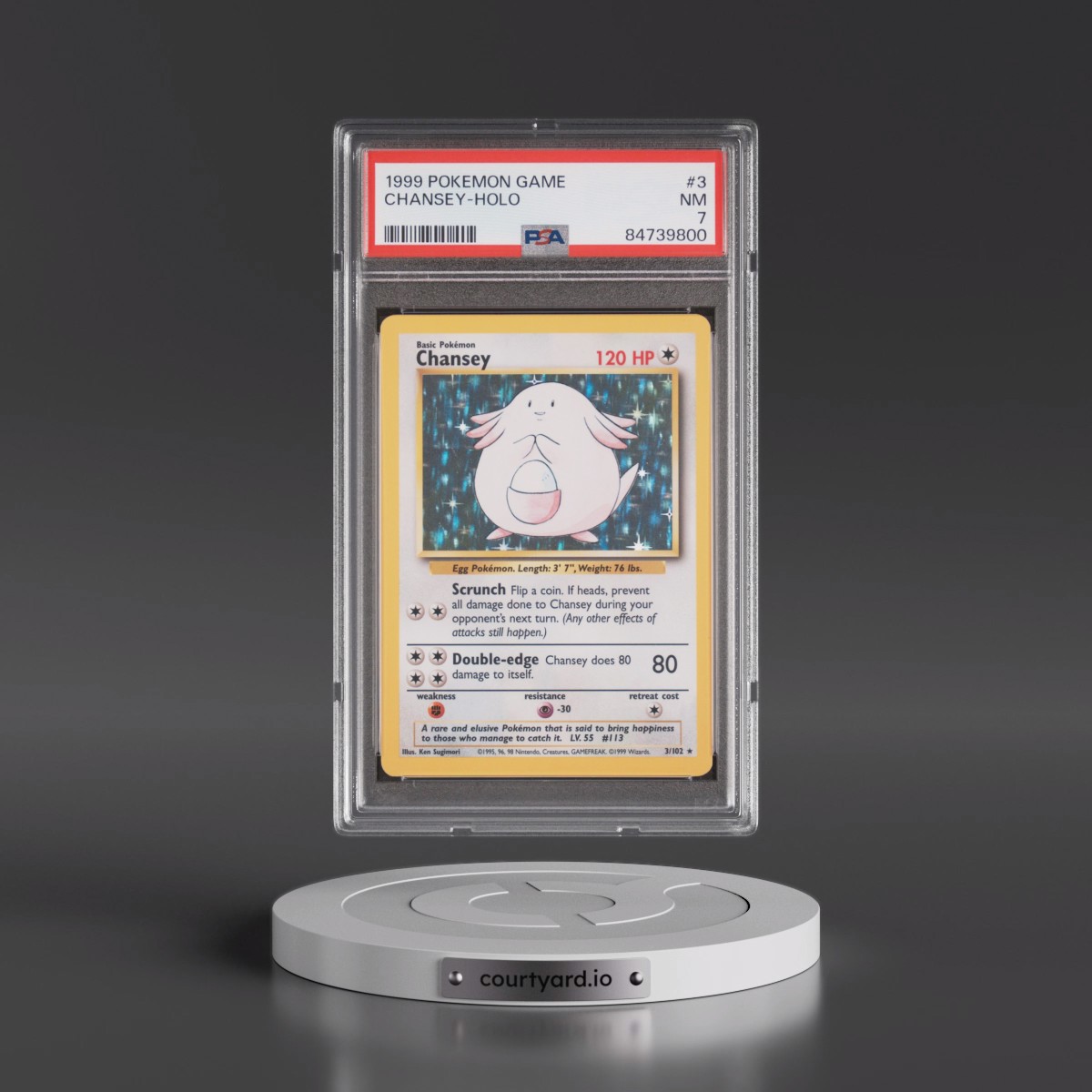 1999 Pokémon Game #3 Chansey - Holo (PSA 7 NM)