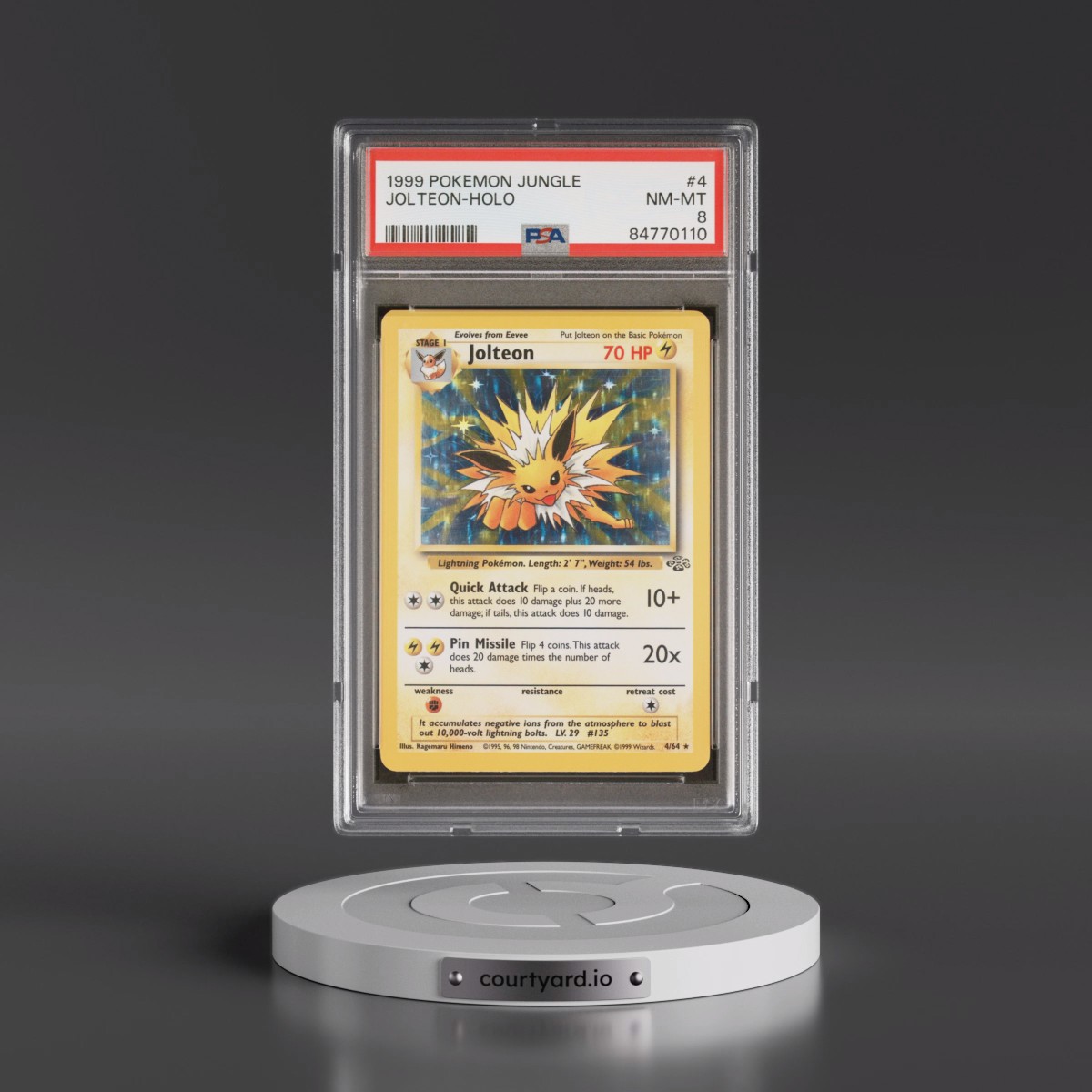 1999 Pokémon Jungle #4 Jolteon - Holo (PSA 8 NM-MT)