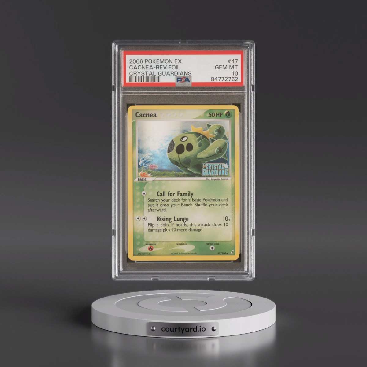 2006 Pokémon EX Crystal Guardians #47 Cacnea - Reverse Foil (PSA 10 GEM MINT)