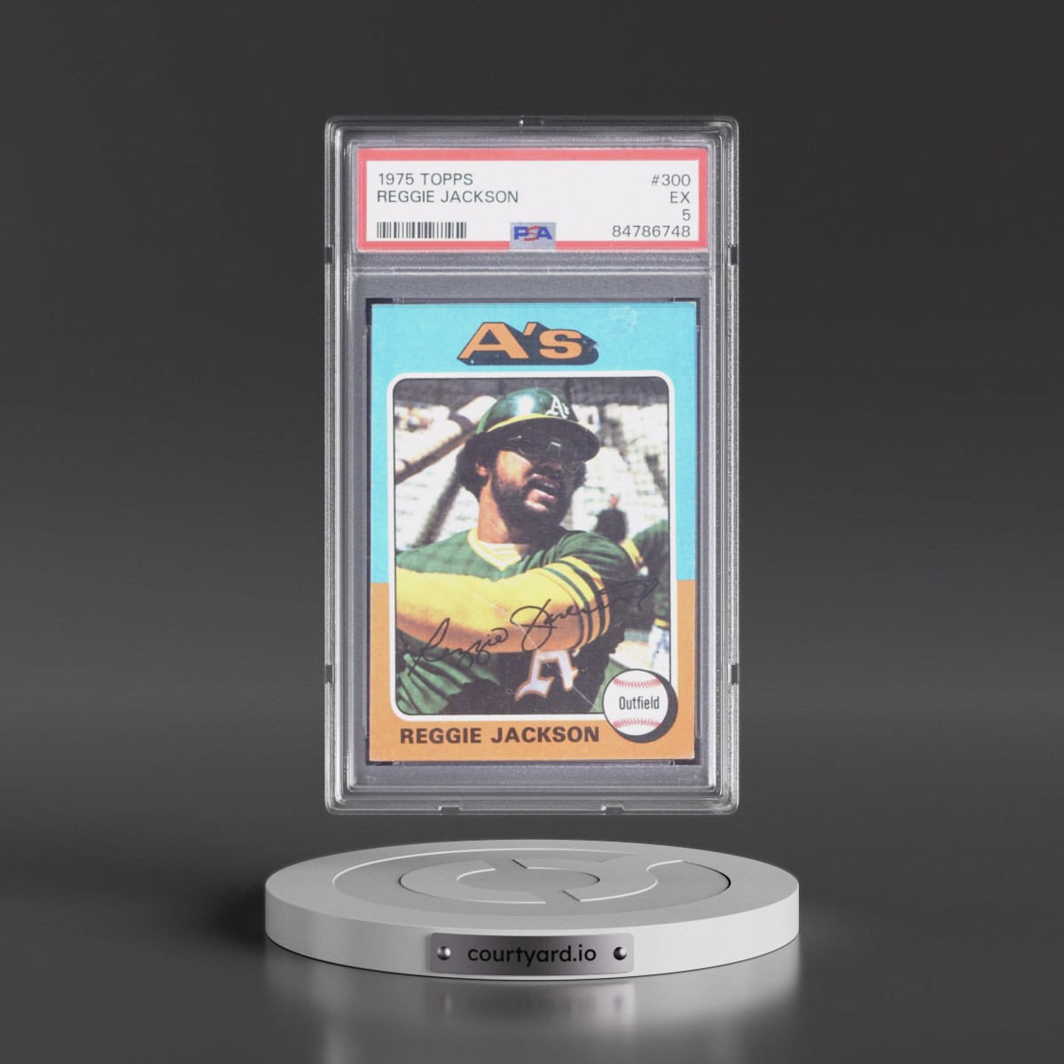 1975 Topps #300 Reggie Jackson (PSA 5 EX)