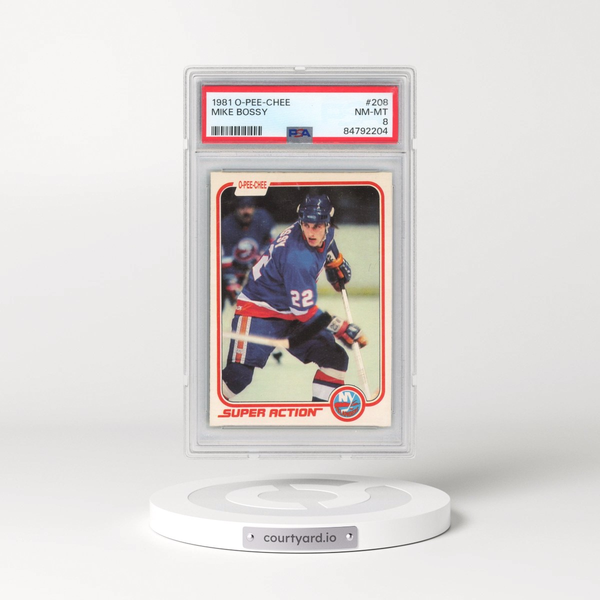 1981 O-Pee-Chee Mike Bossy #208 PSA 8
