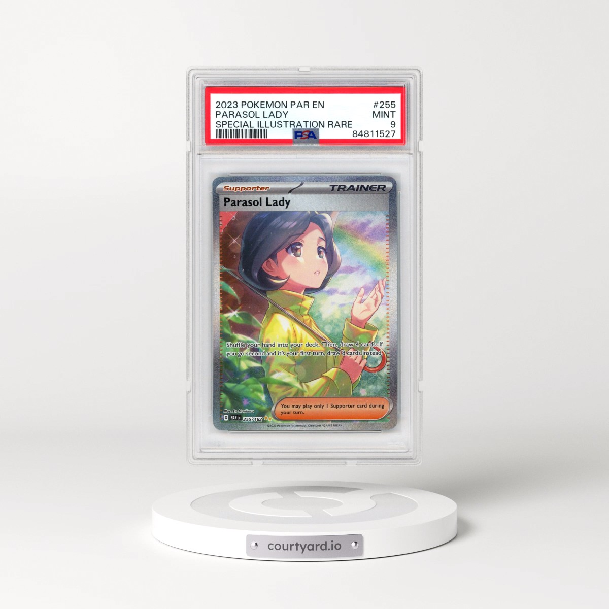 2023 Pokémon Par EN-Paradox Rift #255 Parasol Lady - Special Illustration Rare (PSA 9 MINT)