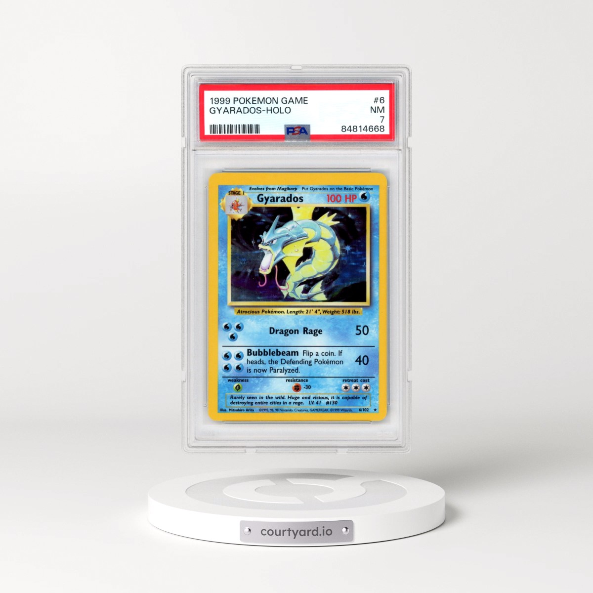 1999 Pokémon Game #6 Gyarados - Holo (PSA 7 NM)
