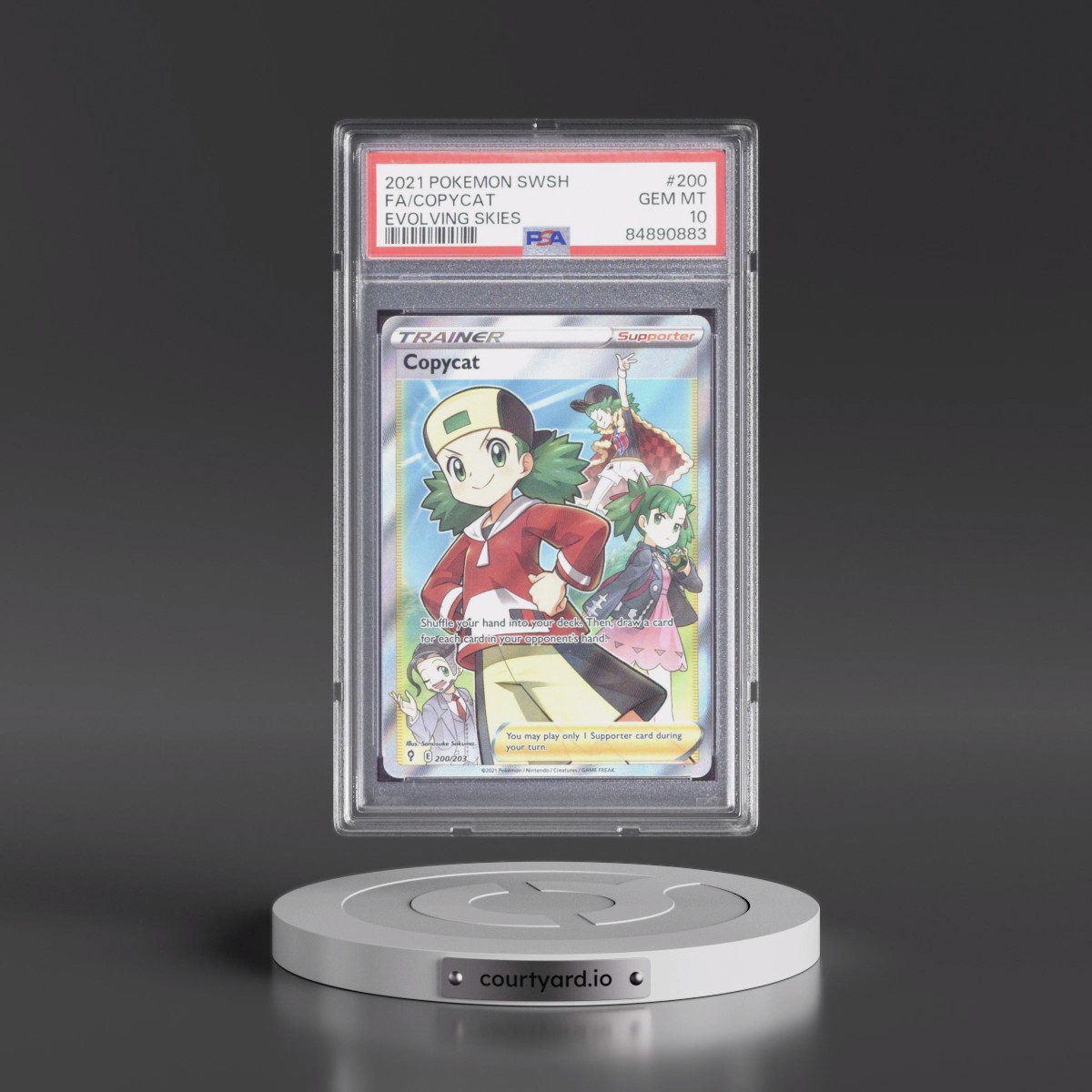 2021 Pokémon Sword & Shield Evolving Skies #200 Copycat - Full Art (PSA 10 GEM MINT)