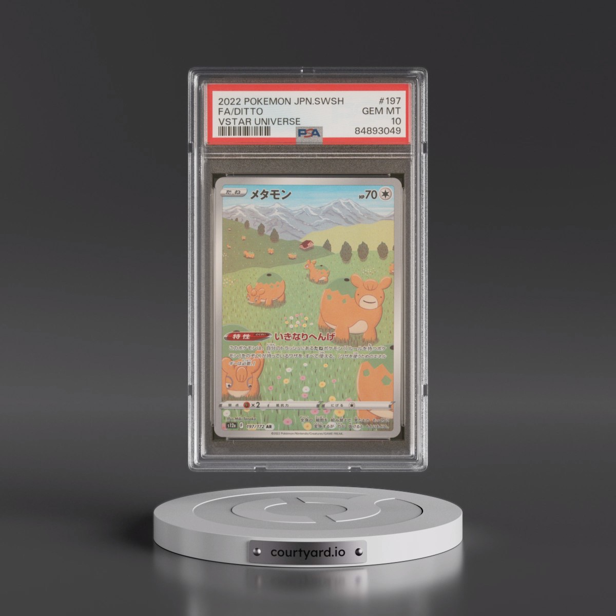 2022 Pokémon Sword & Shield Vstar Universe #197 Ditto - Full Art (PSA 10 GEM MINT)