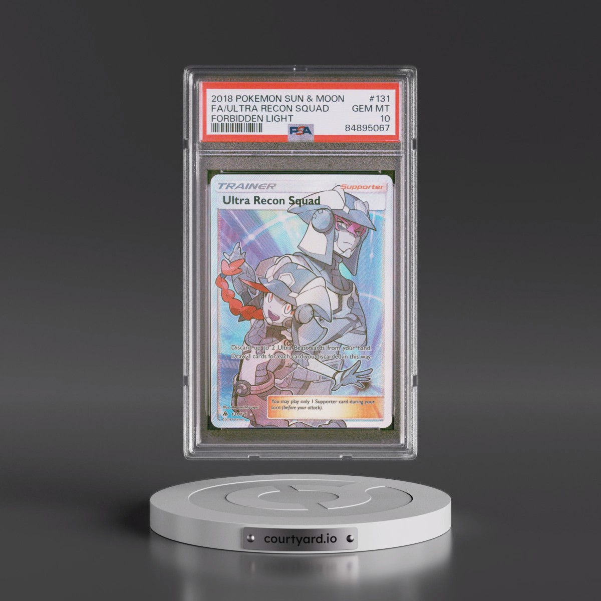 2018 Pokémon Sun & Moon Forbidden Light #131 Ultra Recon Squad - Full Art (PSA 10 GEM MINT)
