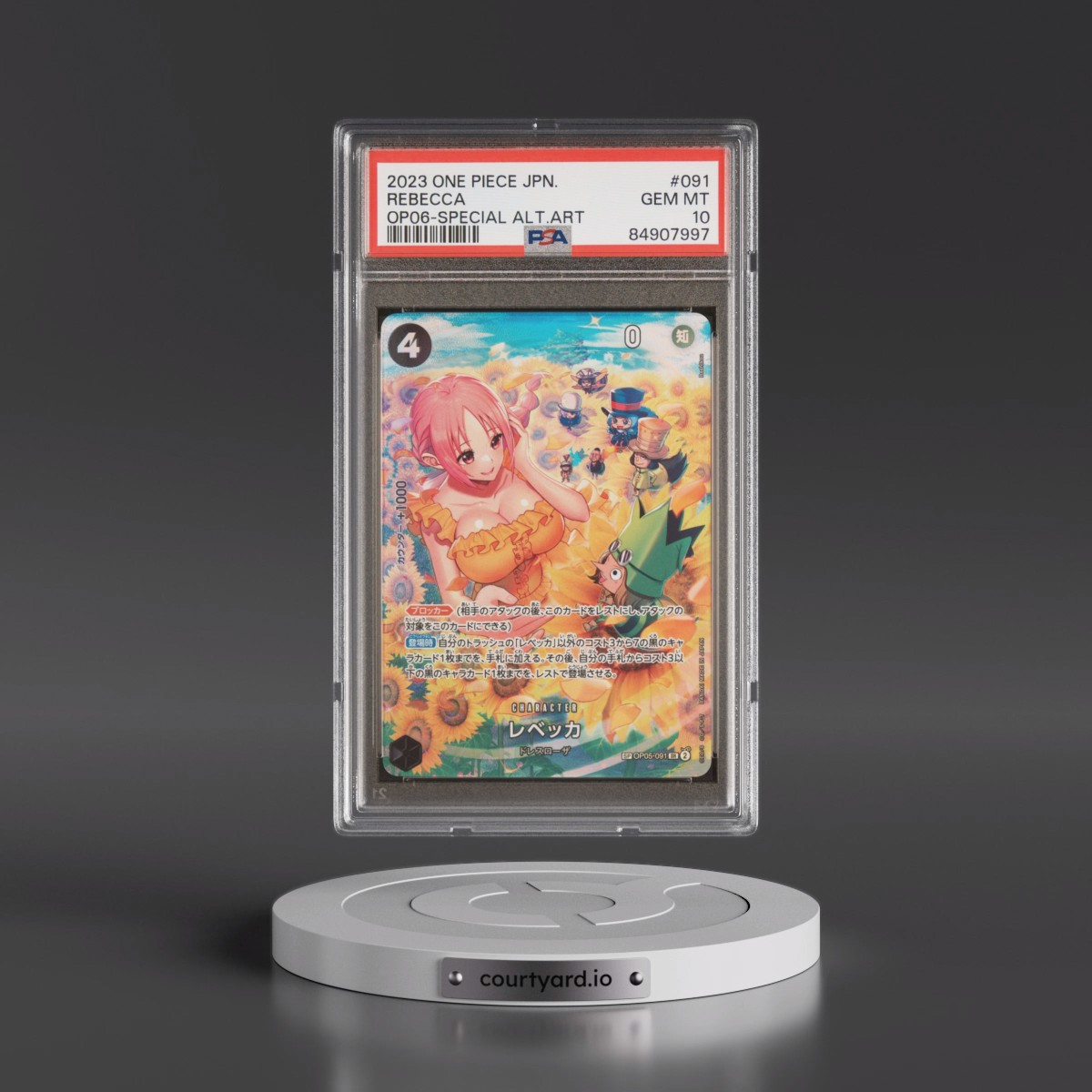 2023 One Piece Japanese OP06-Wings of the Captain #091 Rebecca - Special Alternate Art (PSA 10 GEM MINT)
