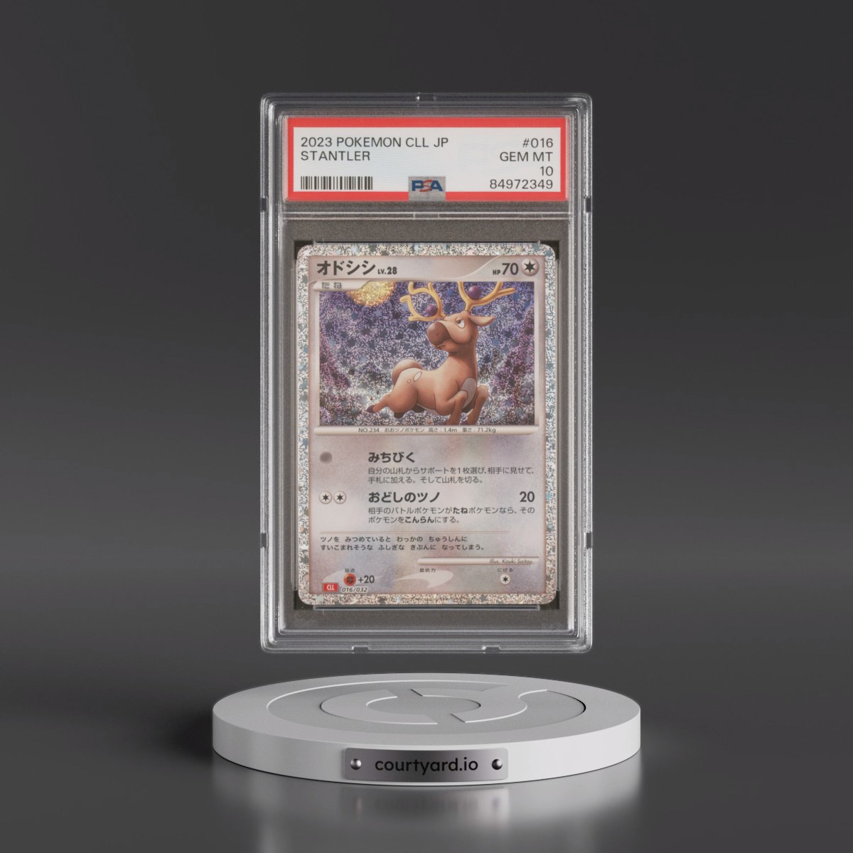 2023 Pokémon Cll-Trading Card Game Classic Charizard & HO-Oh EX Deck #016 Stantler (PSA 10 GEM MINT)