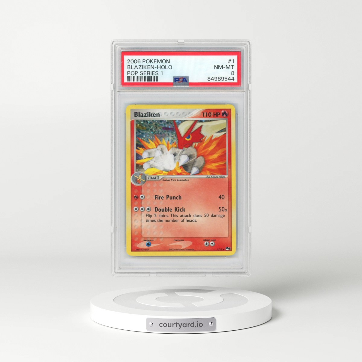 2006 Pokémon Pop Series 1 #1 Blaziken - Holo (PSA 8 NM-MT)