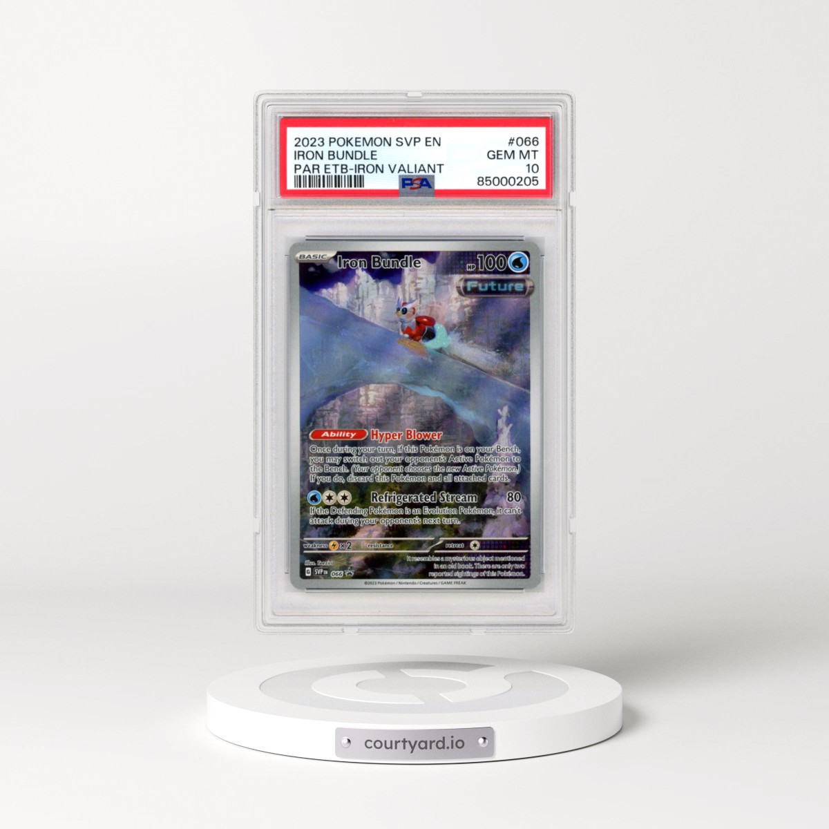2023 Pokémon Svp EN-SV Black Star Promo #066 Iron Bundle - Paradox Rift Elite Trainer Box-Iron Valiant (PSA 10 GEM MINT)