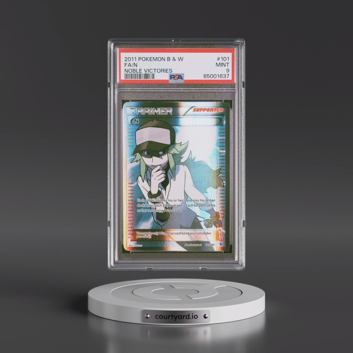 2011 Pokémon Black & White Noble Victories #101 N - Full Art (PSA 9 MINT)