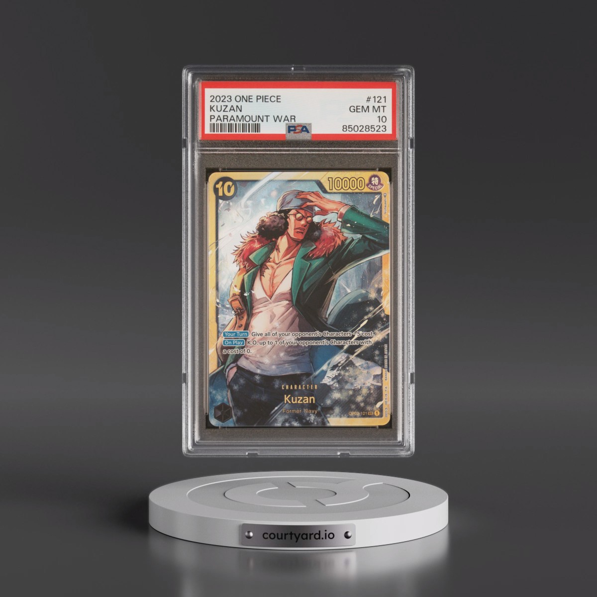 2023 One Piece Paramount War #121 Kuzan (PSA 10 GEM MINT)