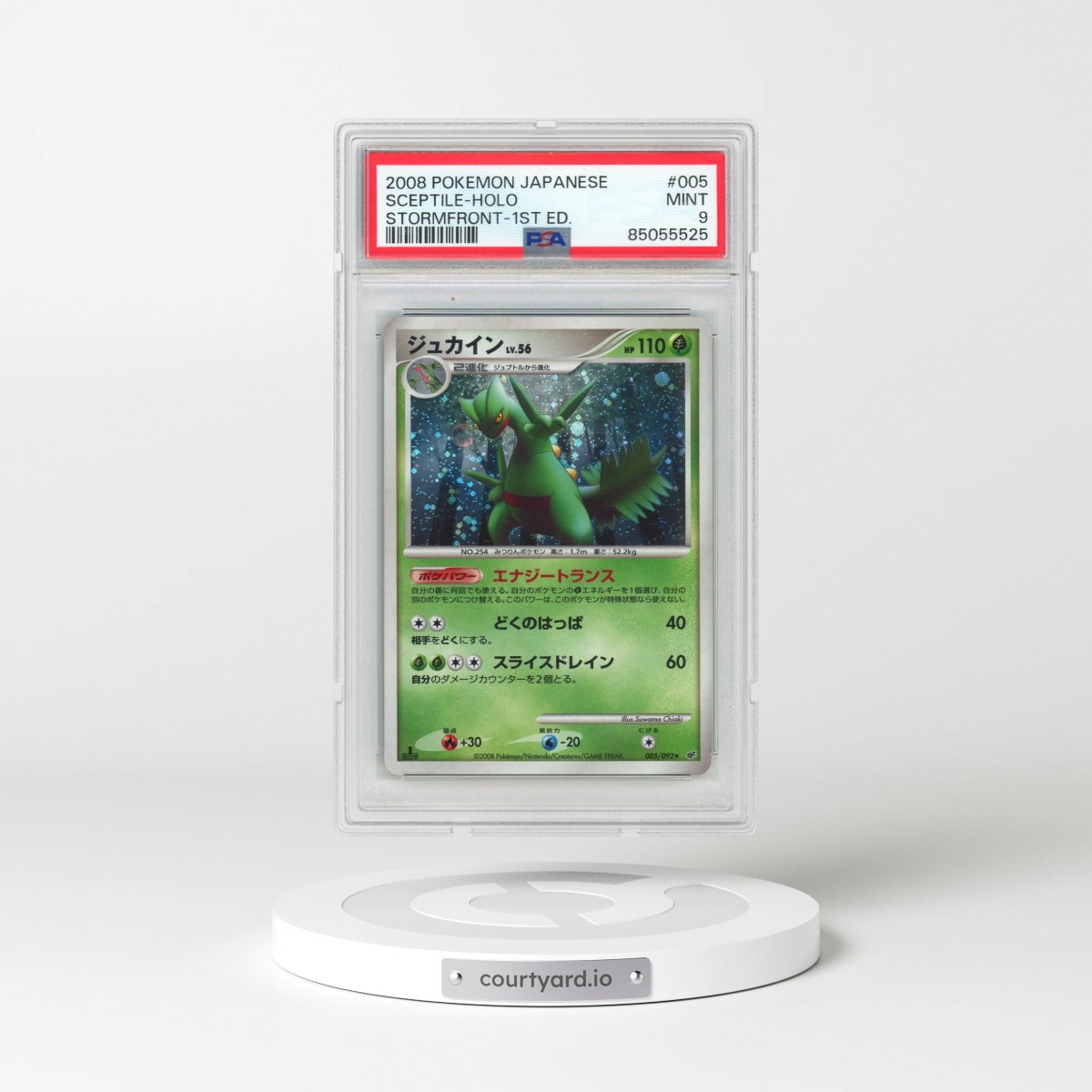 2008 Pokémon Stormfront #005 Sceptile - 1st Edition Holo (PSA 9 MINT)