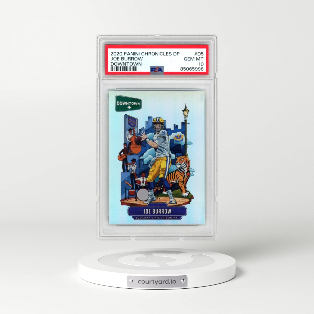 2020 Panini Chronicles Draft Picks Downtown Collegiate #D5 Joe Burrow (PSA 10 GEM MINT)