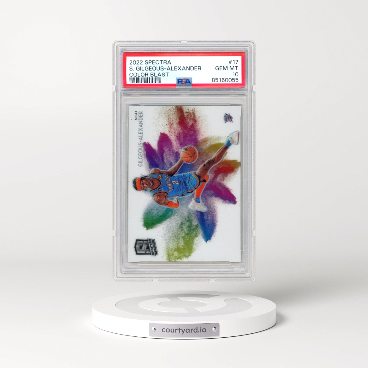 2022 Panini Spectra Color Blast #17 Shai Gilgeous-Alexander (PSA 10 GEM MINT)