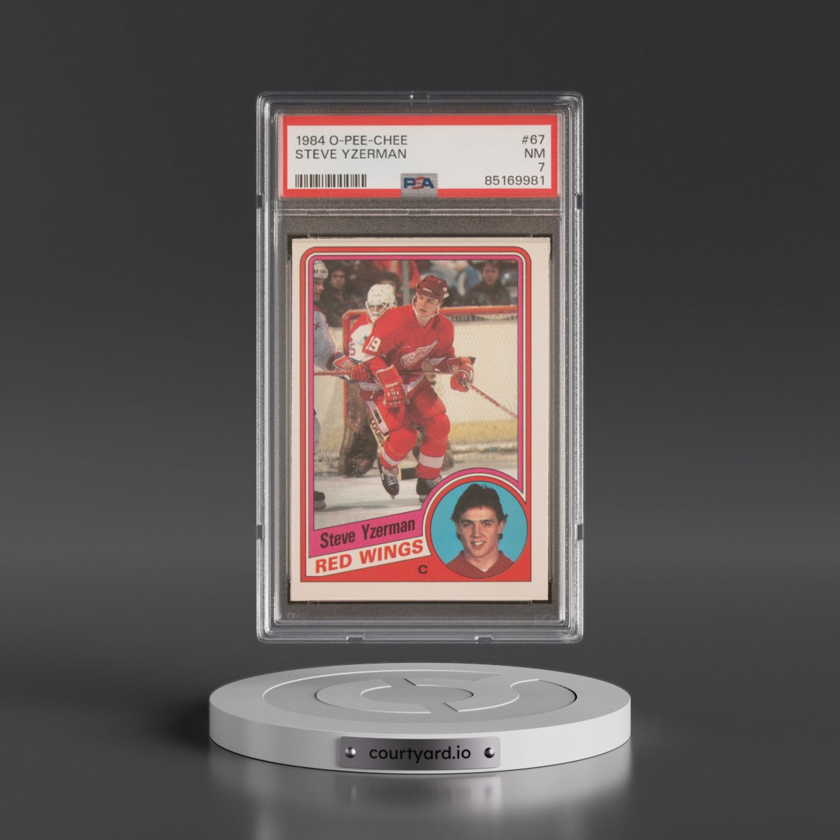 1984 O-Pee-Chee Steve Yzerman #67 PSA 7