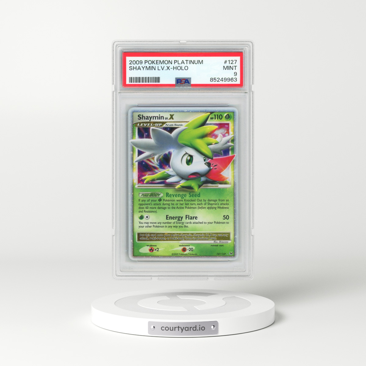 2009 Pokémon Platinum #127 Shaymin LV.X - Holo (PSA 9 MINT)