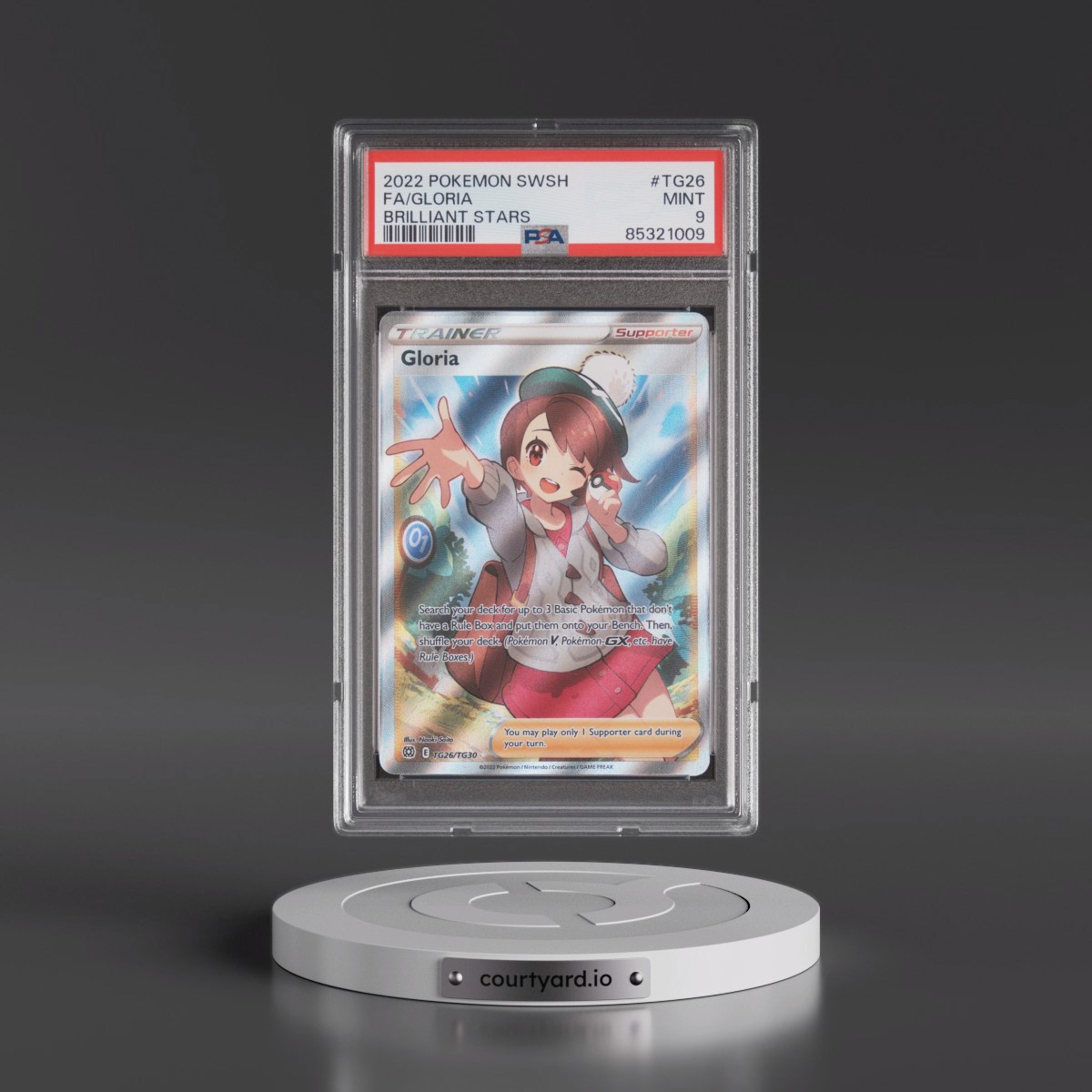 2022 Pokémon Sword & Shield Brilliant Stars #TG26 Gloria - Full Art (PSA 9 MINT)