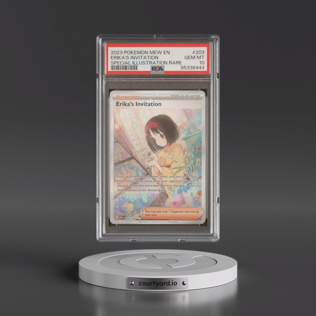 2023 Pokémon Mew EN-151 #203 Erika's Invitation - Special Illustration Rare (PSA 10 GEM MINT)