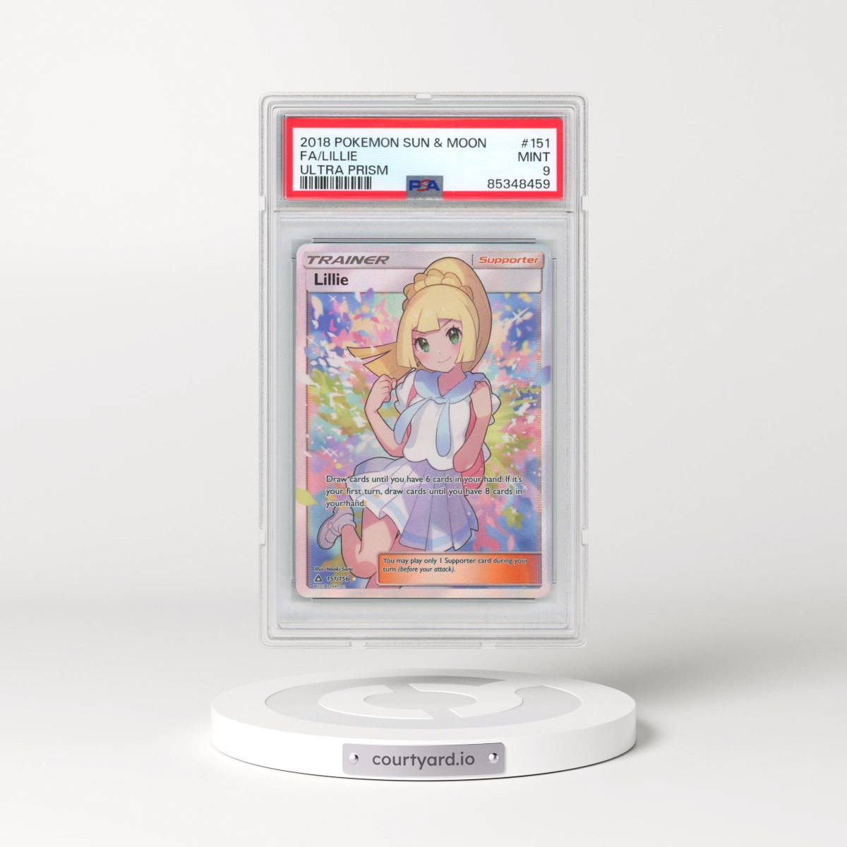 2018 Pokémon Sun & Moon Ultra Prism #151 Lillie - Full Art (PSA 9 MINT)