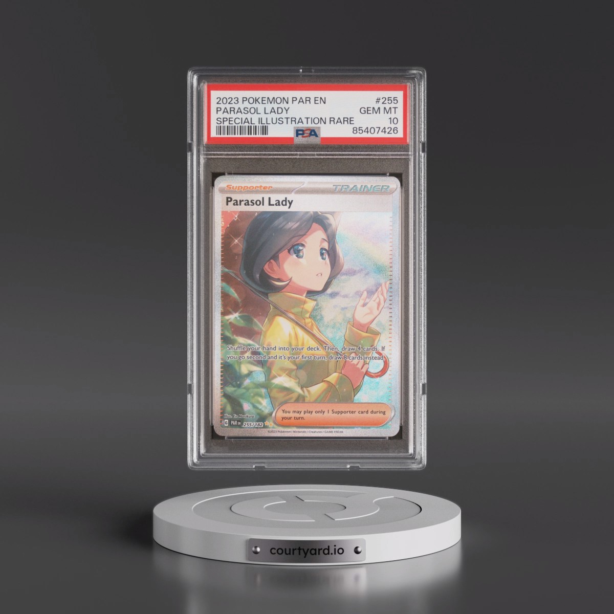 2023 Pokémon Par EN-Paradox Rift #255 Parasol Lady - Special Illustration Rare (PSA 10 GEM MINT)