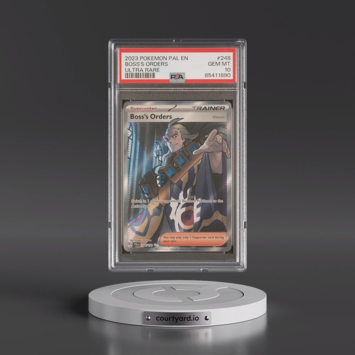 2023 Pokémon Pal EN-Paldea Evolved #248 Boss's Orders - Ultra Rare (PSA 10 GEM MINT)