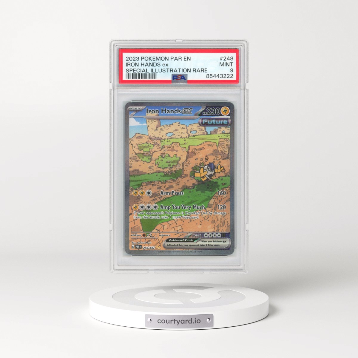 2023 Pokémon Par EN-Paradox Rift #248 Iron Hands EX - Holo Special Illustration Rare (PSA 9 MINT)
