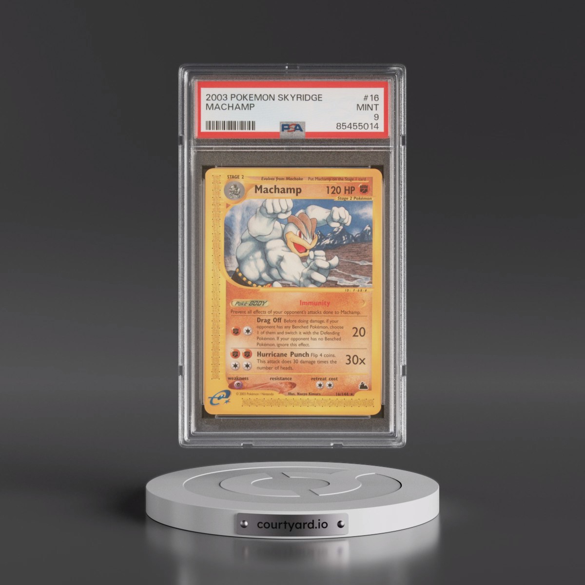 2003 Pokémon Skyridge #16 Machamp (PSA 9 MINT)