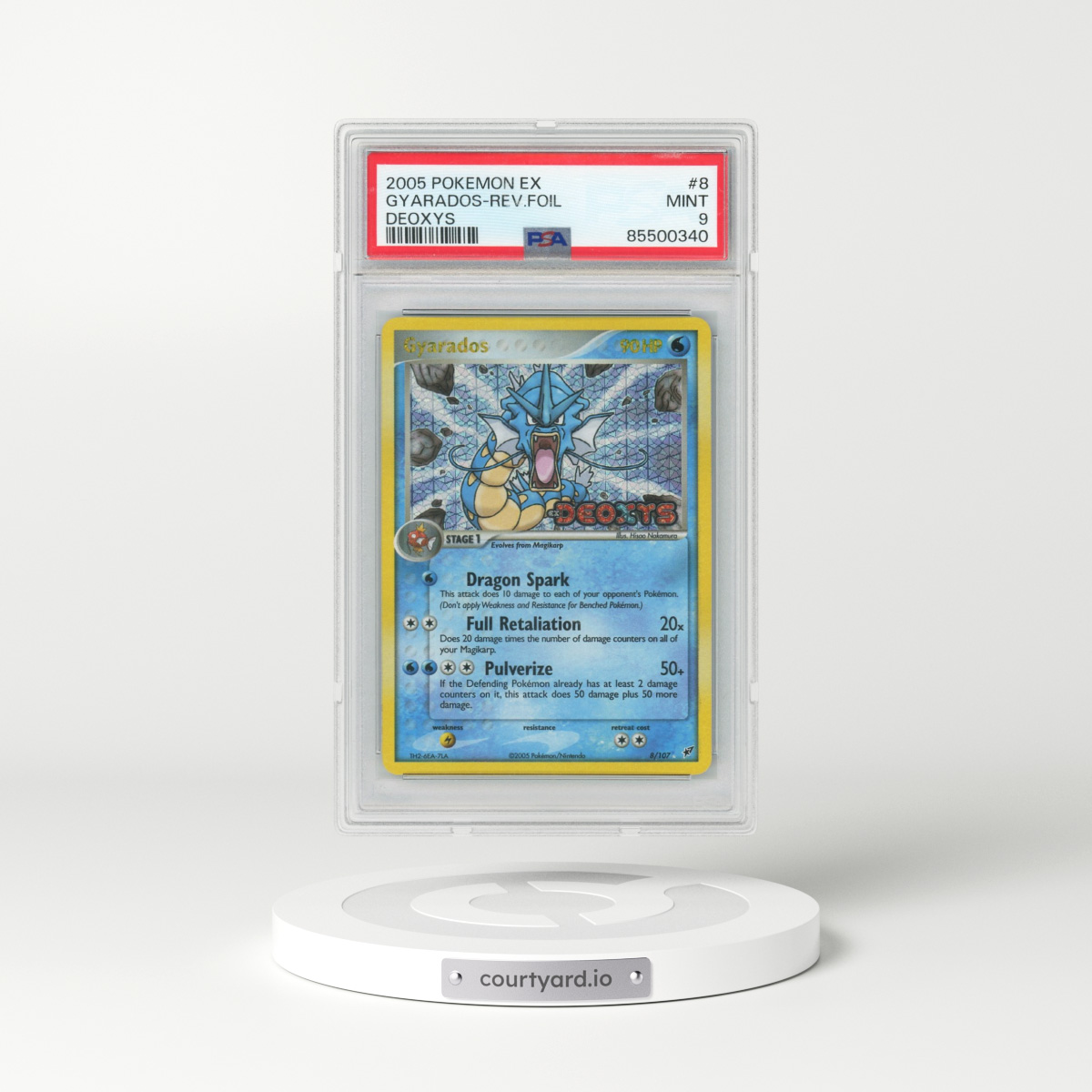 2005 Pokémon EX Deoxys #8 Gyarados - Reverse Foil (PSA 9 MINT)