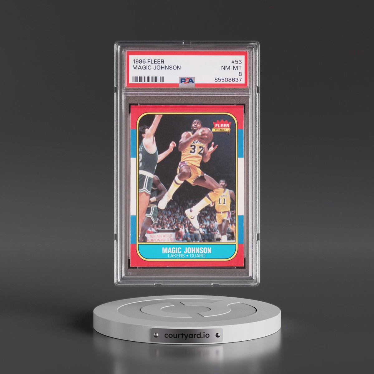 1986 Fleer #53 Magic Johnson (PSA 8 NM-MT)