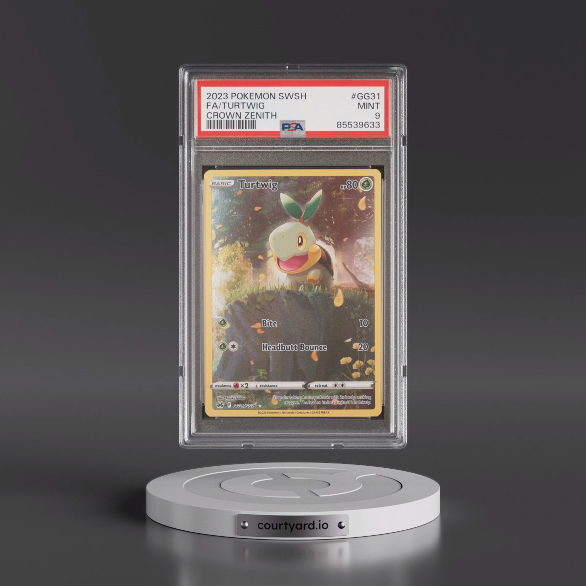 2023 Pokémon Sword and Shield Crown Zenith #GG31 Turtwig - Full Art (PSA 9 MINT)