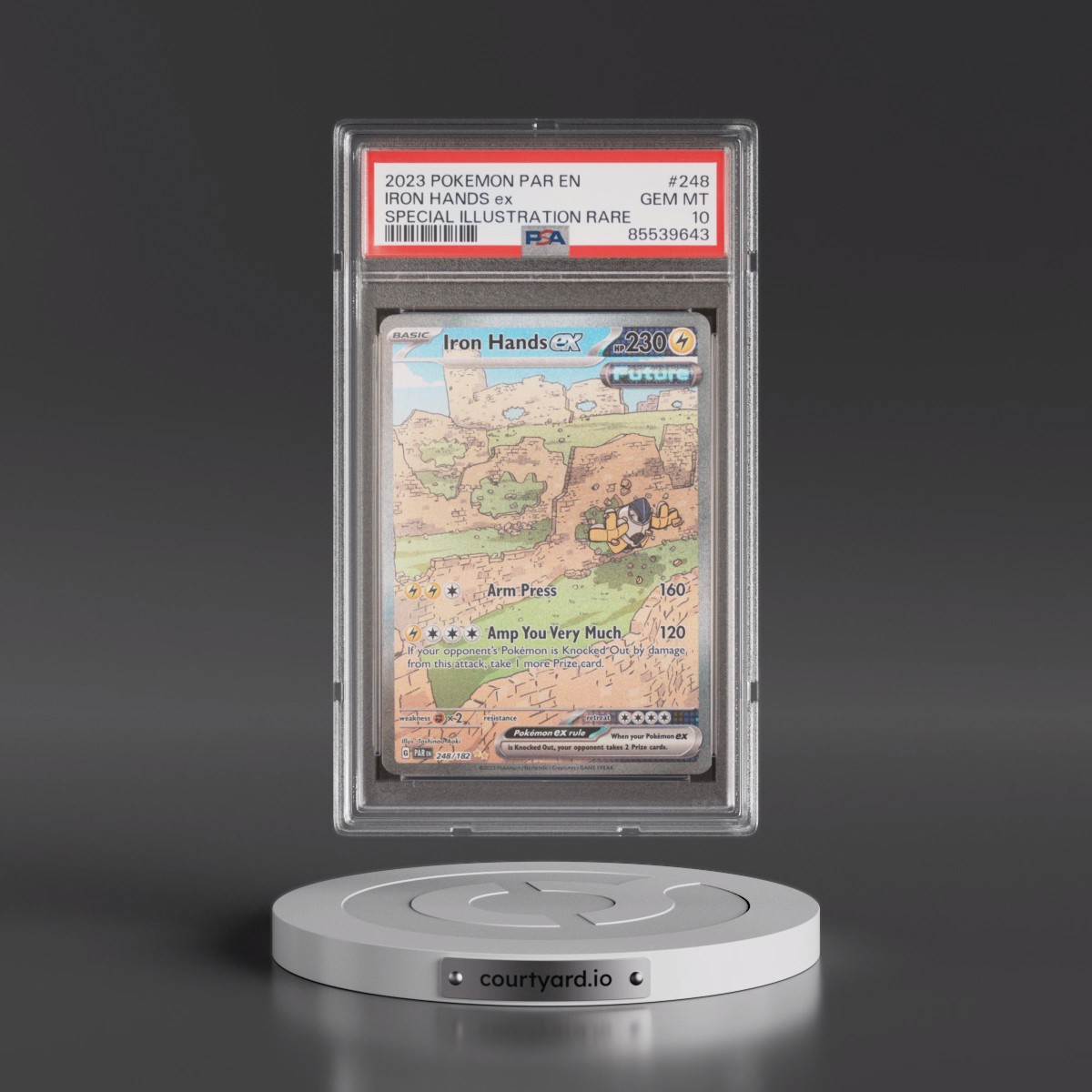 2023 Pokémon Par EN-Paradox Rift #248 Iron Hands EX - Holo Special Illustration Rare (PSA 10 GEM MINT)