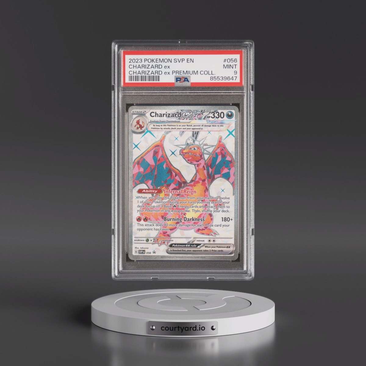 2023 Pokémon Svp EN-SV Black Star Promo #056 Charizard EX - Holo Charizard EX Premium Collection (PSA 9 MINT)