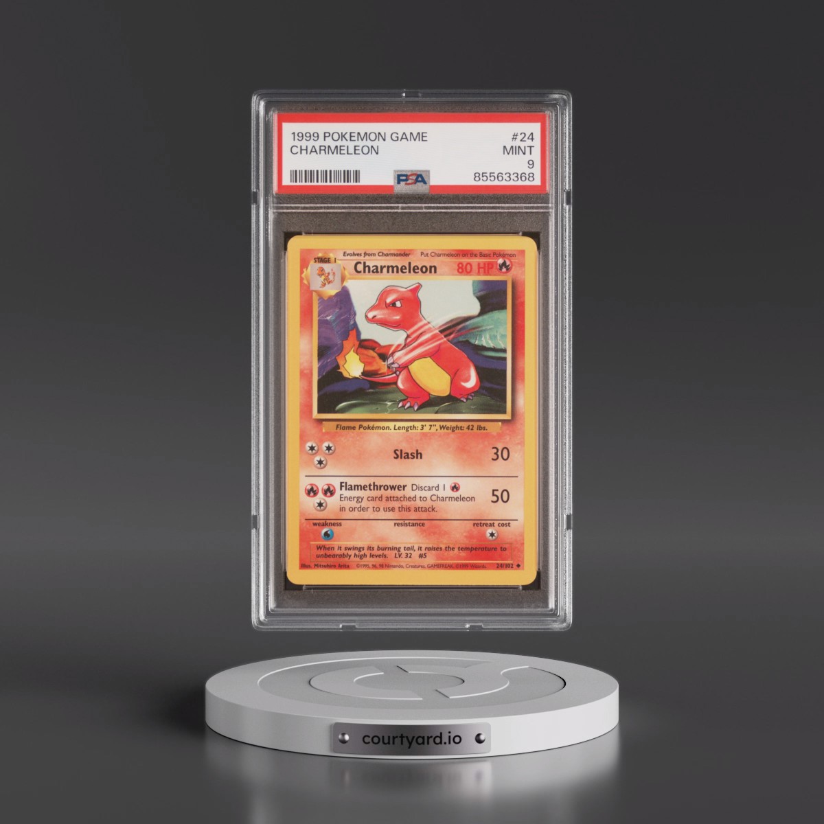 1999 Pokémon Game #24 Charmeleon (PSA 9 MINT)