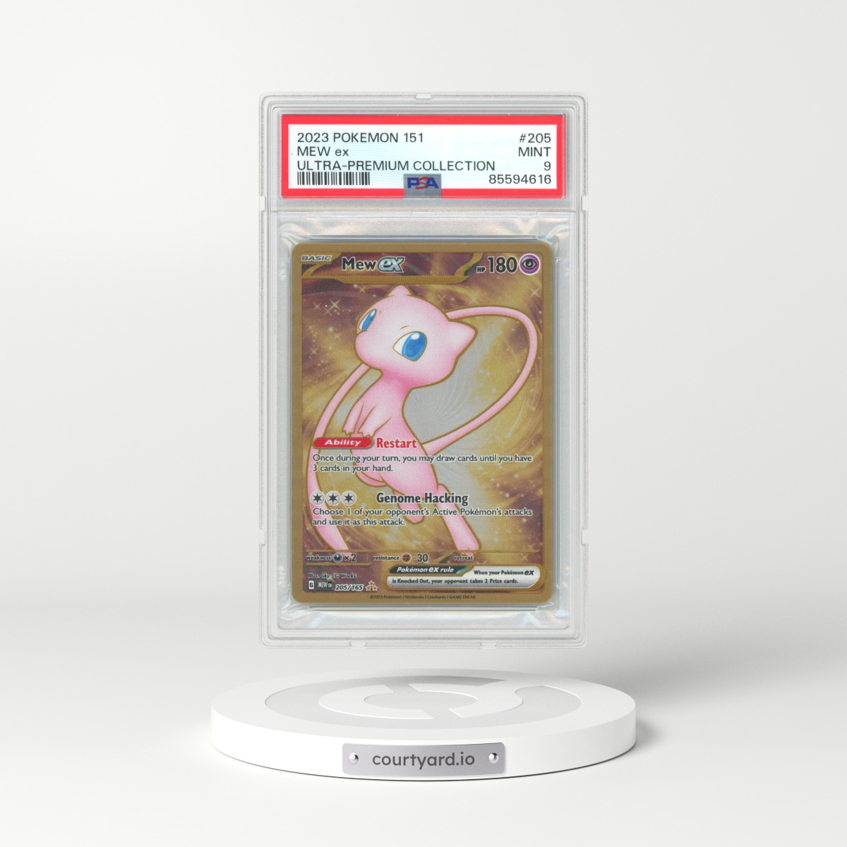 2023 Pokemon 151 #205 Mew EX - Full Art Holo (PSA 9 MINT)