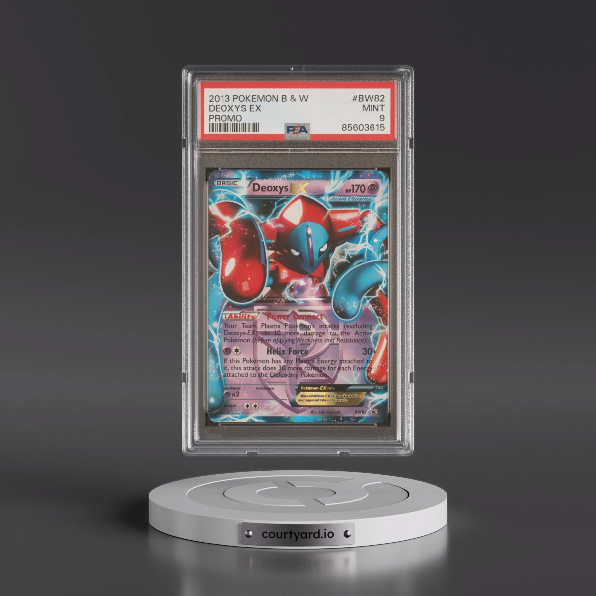 2013 Pokémon Black & White Promo #BW82 Deoxys EX - Holo (PSA 9 MINT)