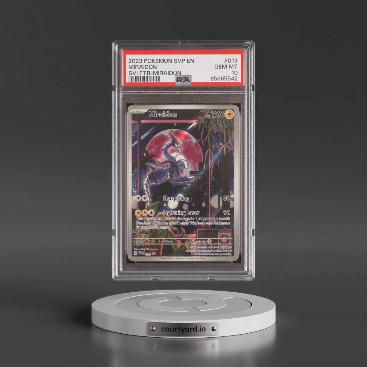2023 Pokémon Svp EN-SV Black Star Promo #013 Miraidon - Scarlet & Violet Elite Trainer Box-Miraidon (PSA 10 GEM MINT)
