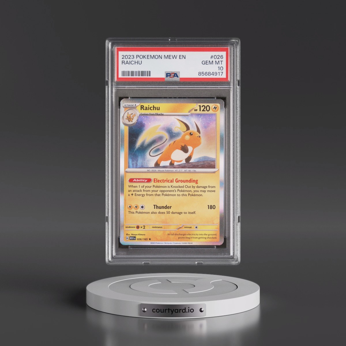 2023 Pokémon Mew EN-151 #026 Raichu (PSA 10 GEM MINT)