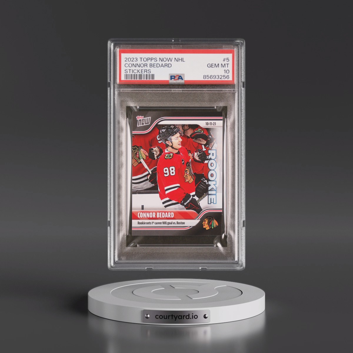 2023 Topps Now NHL Stickers Connor Bedard #5 PSA 10
