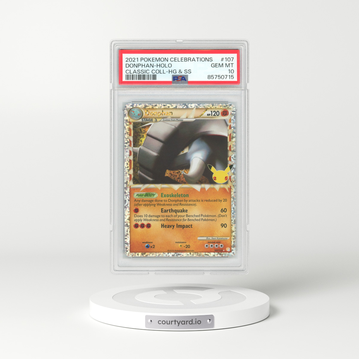 2021 Celebrations #107 Donphan - Holo (PSA 10 GEM MINT)