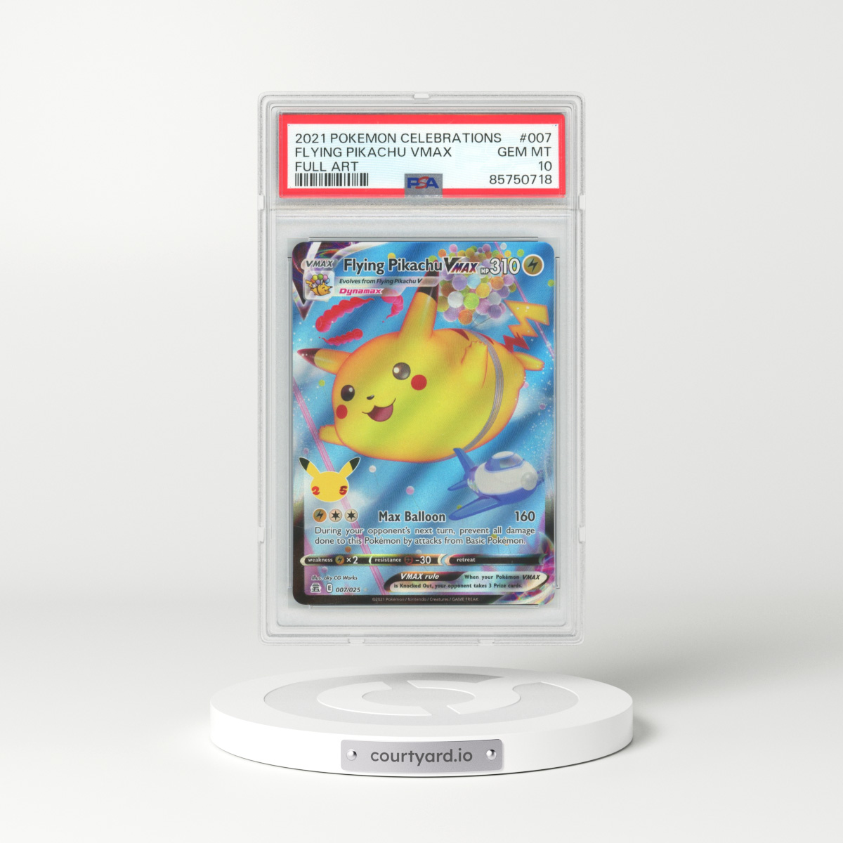 2021 Celebrations #007 Flying Pikachu Vmax (PSA 10 GEM MINT)