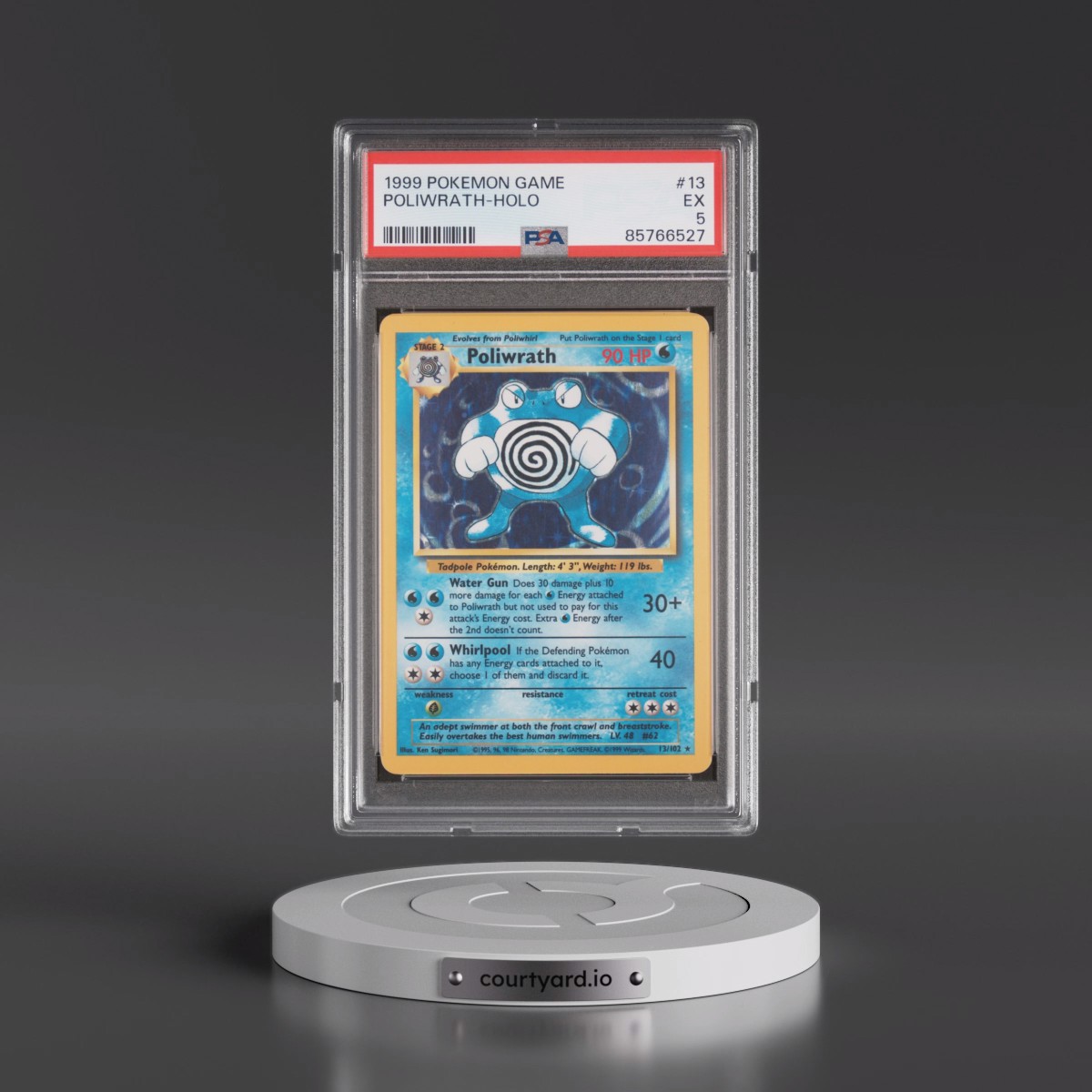 1999 Pokémon Game #13 Poliwrath - Holo (PSA 5 EX)