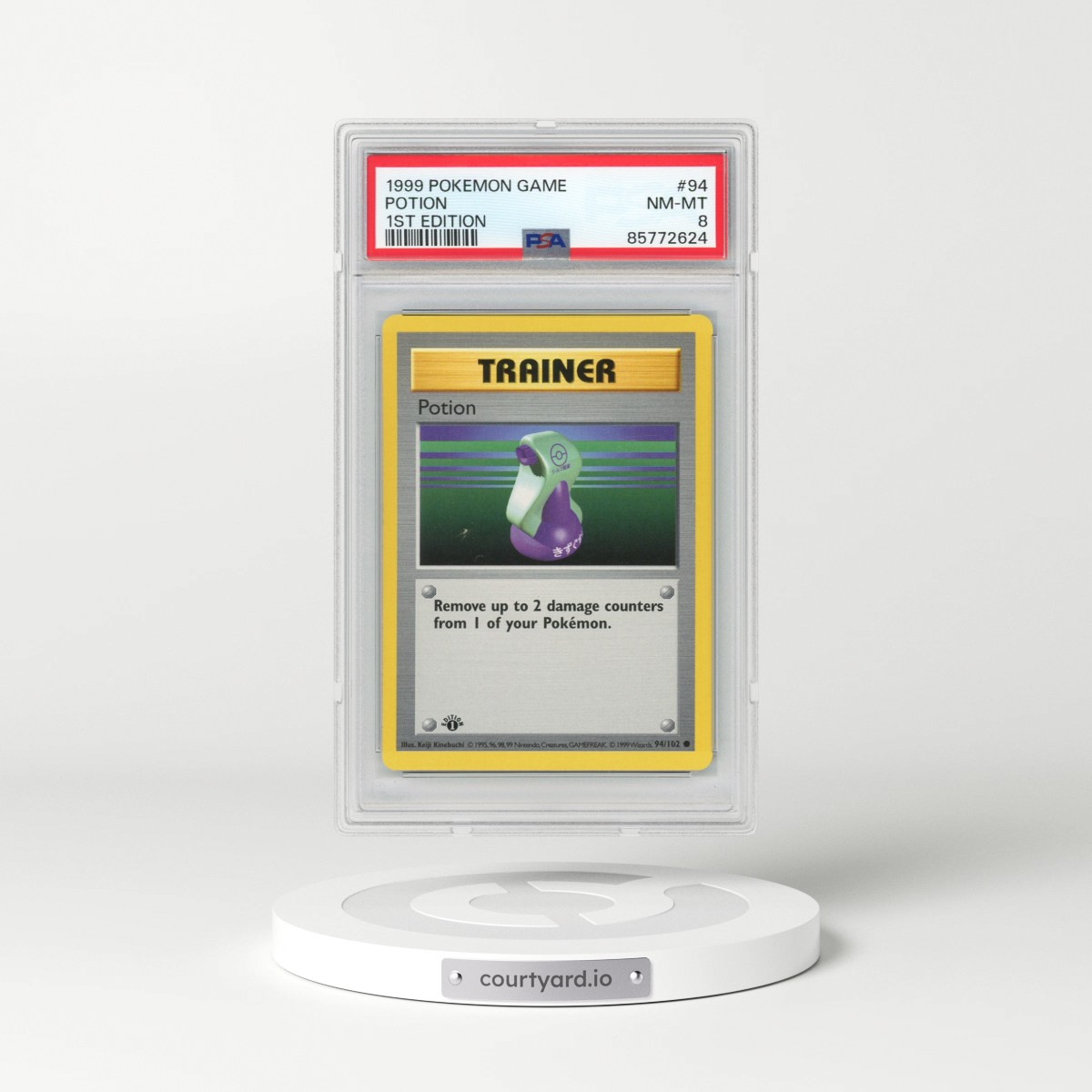 1999 Pokémon Game #94 Potion - 1st Edition (PSA 8 NM-MT)