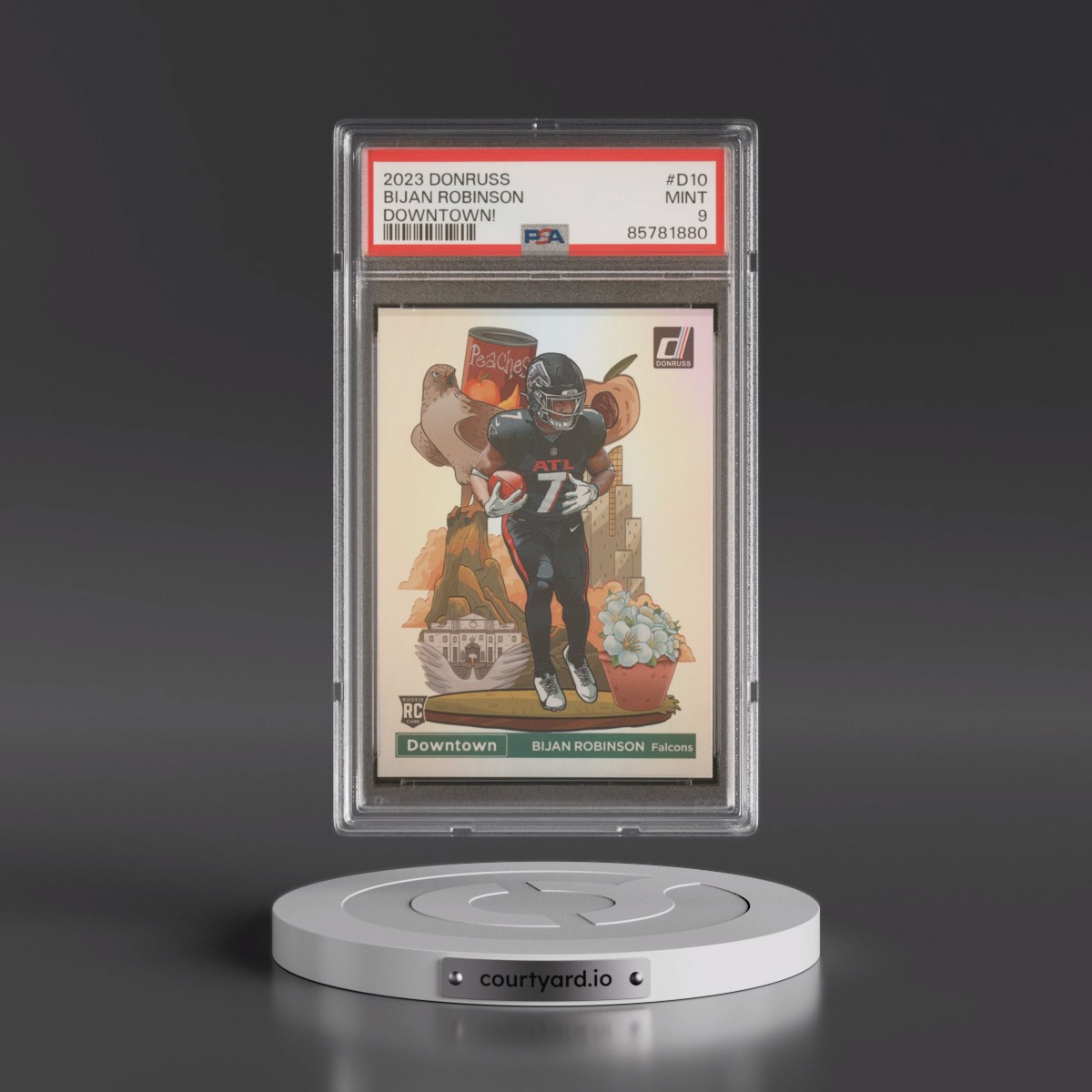 2023 Panini Donruss Downtown! #D10 Bijan Robinson (PSA 9 MINT)
